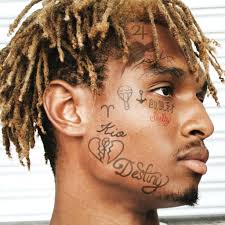 Rappers with dreads and face tattoos. Ink Daze Lil Skies Temporary Tattoo Set 36 Pieces Tattoo Lil Skies Dreadlock Hairstyles For Men Face Tats