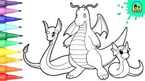 Please share this share this content. Pokemon Coloring Pages Dragonite I Fun Coloring Videos For Kids Youtube