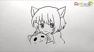 Here's a cat i drew when i tried drawing a dog. How To Draw Kawaii Neko Cat Girl Anime Cat Girl Anime Youtube