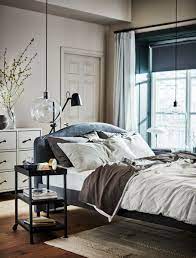 Hauga Upholstered Bed Frame Vissle Grey 140x200 Cm Ikea Switzerland Feminine Bedroom Decor Upholstered Bed Frame Cheap Apartment Decorating