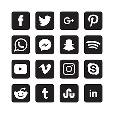 Black And White Square Social Media Icons Social Icons Black Icons Media Icons Png And Vector With Transparent Background For Free Download Black And White Instagram Social Media Icons Vector Social