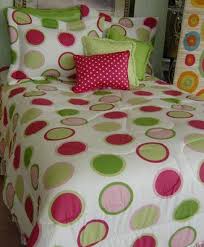 Black And White Polka Dot Comforter Queen Twister Hot Pink Lime Green Polka Dot Circles Comforter Set Queen Or King Ebay Green Comforter Green Bedding Set Lime Green Bedrooms