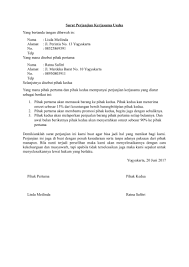 Contoh Surat Kerjasama Kerja Surat
