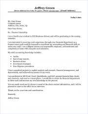 It is used to initiate first contact with the company. Finance Internship Cover Letter Sample