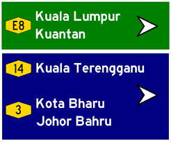 Road sign board manufacturers & suppliers. Malaysian Road Sign To Kuala Lumpur Vector Illustration Public Domain Vectors