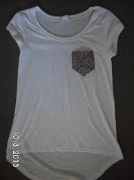 Easy Way To Decorate A Plain T Shirt By Adding A Floral Pocket T Shirt Plain Tshirt Shirts