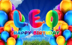 Share the best gifs now >>>. Download Wallpapers Leo Happy Birthday 4k Cloudy Sky Background Popular German Male Names Birthday Party Colorful Ballons Leo Name Happy Birthday Leo Birthday Concept Leo Birthday Leo For Desktop Free Pictures For