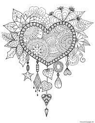 Beautiful dreamcatcher in a mandala coloring page island dreams : Mandala Heart Dream Catcher Novocom Top