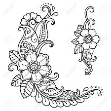 Henna Tattoo Flower Template Mehndi Style Decorative Pattern Flower Henna Mehndi Flower Henna Drawings
