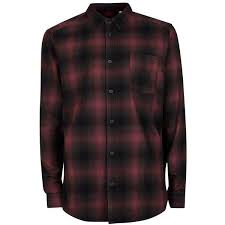 Topman Globe Red And Black Faded Check Cotton Shirt 37 Liked On Polyvore Featuring Men S Fash Mens Checkered Shirt Black Flannel Shirt Red Checkered Shirt