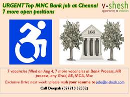 Open bank in united states. Vacancies At Top Mnc Bank Jobs At Chennai Enabled In