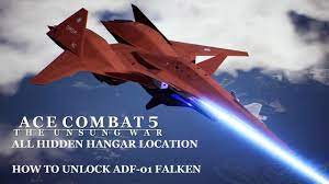 Missions feature a wide array of objectives, ranging from destroying all enemy aircraft in a level to protecting a specific target from enemy fire. Ace Combat 5 All Hidden Hangar Location How To Unlock Adf 01 Falken Youtube