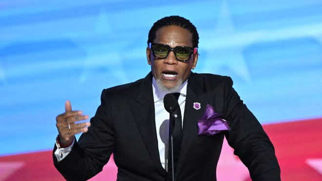 Actor D.L. Hughley takes the stage at the Democratic National Convention