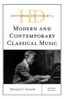 We carry your story forward. Historical Dictionary Of Modern And Contemporary Classical Music 2 Nbsp Ed 1538122979 9781538122976 Dokumen Pub
