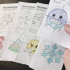 Transformation worksheets have a huge collection of practice problems based on reflection, translation and rotation. Winter Geometric Transformations Activity With Emojis By Rise Over Run