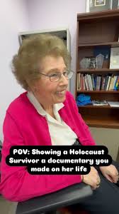 Showing #HolocaustSurvivor Agi Adler the first draft of my latest short  documentary