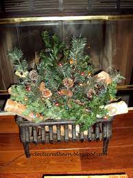 Check spelling or type a new query. Eclectic Red Barn Antique Fireplace Grate Decorated For Christmas