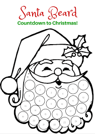 Countdown To Christmas Santa Beard Printable Your letter from santa is now ready to print. countdown to christmas santa beard