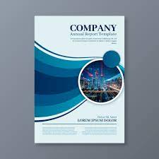 Abstract Annual Report Template With Photo Brochure Cover Design Annual Report Brochure Design Template