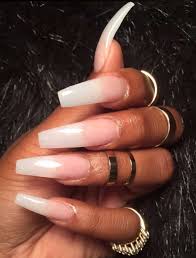 Custom size if you order a custom size please send me a note with your. Long Coffin Acrylic Nails Red Ombre Novocom Top
