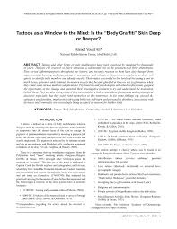 This mental condition is referred to as body integrity identity disorder (biid). Pdf Tattoos As A Window To The Mind Is The Body Graffiti Skin Deep Or Deeper