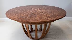 Expanding Circular Dining Table In Brown Oak Burr This Is So Cool Https Www Youtube Com Watch Time Circular Dining Table Expandable Dining Table Table