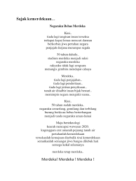 Di kala jiwaku keresahan, air mata sengsara menyelubungi bedukku, menitis ke tanah bagaikan titisan embun, lalu meresap ke seluruh sanubariku. Sajak