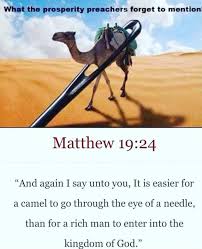It is a very easy thing to toss a copper to a beggar in the street; W Willy Pmchers Forgot To Mention Matthew 19 24 And Again I Say Unto You It Is Easier For A Camel To Go Through The Eye Of A Needle Than For A Rich