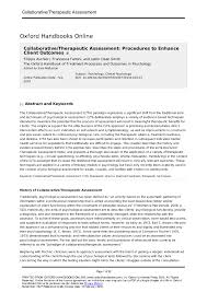 We did not find results for: Pdf Collaborative Therapeutic Assessment Procedures To Enhance Client Outcomes