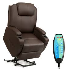 32 Off Discount Electric Lift Power Recliner Chair Heated Vibration Massage Lounge Sofa Brown Power Recliner Chair Power Recliners Lift Chairs