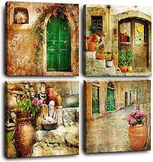 Another rustic bathroom, which is unusual in its highly organic style., features a large natural rock set into the wall as a sink. Buy Rustic Wall Decor Country Decorations For Home Rustic Bathroom Decor Wall Art Kitchen Wall Decor For Bedroom Farmhouse Canvas Wall Art Paintings Prints Pictures For Bedroom Framed Artwork Living Room Online