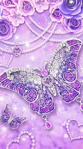 Purple Diamond Butterfly Purple Butterfly Wallpaper Pink Wallpaper Iphone Flower Phone Wallpaper