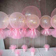 23 Easy To Make Baby Shower Centerpieces Table Decoration Ideas Balao Com Tule Festa Bailarina Festas De Aniversario Da Bailarina