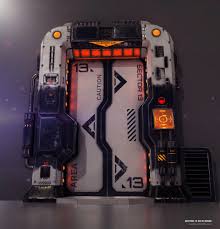 Sci Fi Door By Geoffreycouppey Sci Fi 3d Cgsociety Gameplaystarcitizen Statek Kosmiczny Statek Drzwi