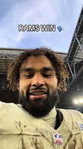 Kyren Williams Celebrates Rams Win in NFL