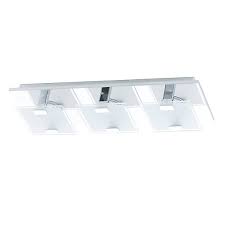Ideal for installation in all living areas such as the living room, dining room, bedroom. Eglo Vicaro Led Chrome 3 Lamp Square Flush Ceiling Light 3 X 2 5w Wickes Co Uk