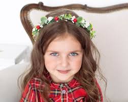 Winter Floral Crown: Red Rose Christmas Headband