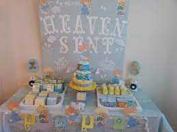 Handmade With Love Precious Moments Themed Baby Shower Boy Baby Shower Themes Baby Shower Decorations Baby Shower