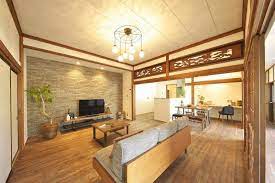 和洋折衷 リノベーション モダン 欄間 インテリア 家具 リビング 畳 小上がり 欄間