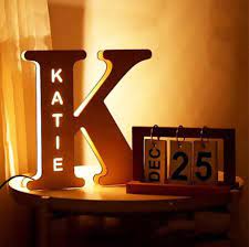 Custom Light Up Letter Personalized Night Light Up Letter Etsy Light Up Letters Wooden Light Wall Lights
