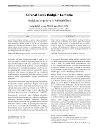 Farklı prognozları olan hodgkin olmayan lenfomaların farklı formları vardır. Pdf Hodgkin Lymphoma In Adrenal Gland