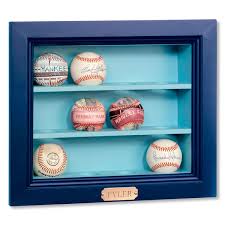 Drawer the 1 baseball display case: Personalized Wooden Baseball Display Case Lillian Vernon