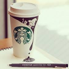 Starbucks Coffee Cup Doodles By Tomoko Shintani Kofejnye Illyustracii Chashka Kofe Starbaks