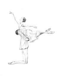 Romeo Juliet Pencil Drawing Ballet Drawings Pencil Drawings Dancer Drawing