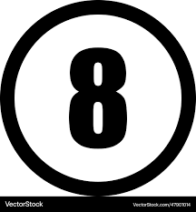 Number 8 icon eight button sign – Royalty-Free Vector | VectorStock