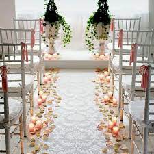 Such A Pretty Isle Decor I Love The Candle Idea Cheap Wedding Decorations Summer Wedding Decorations Summer Wedding Reception