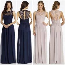 Round Neckline Illusion Lace Top Chiffon A Line Bridesmaid Dresses Popular Wedding Guest Dresses Pd0313 Popular Bridesmaid Dresses Bridesmaid Dresses Long Lace Bridesmaid Dresses Long Navy