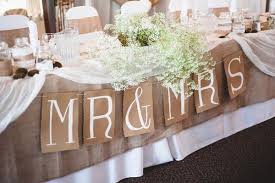 Rustic Wedding Decorations Cute For The Bride Groom Table If We Have One With Images Burlap Wedding Decorations Wedding Couple Table Rustic Country Wedding