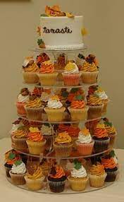 Tara S Cupcakes Autumn Wedding Cake And Cupcake Tower Fall Wedding Cakes Cupcake Cakes Cupcake Tower Wedding