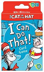 Amazon Com Dr Seuss Cat In The Hat Card Game Toys Games Card Games Preschool Board Games Preschool Games